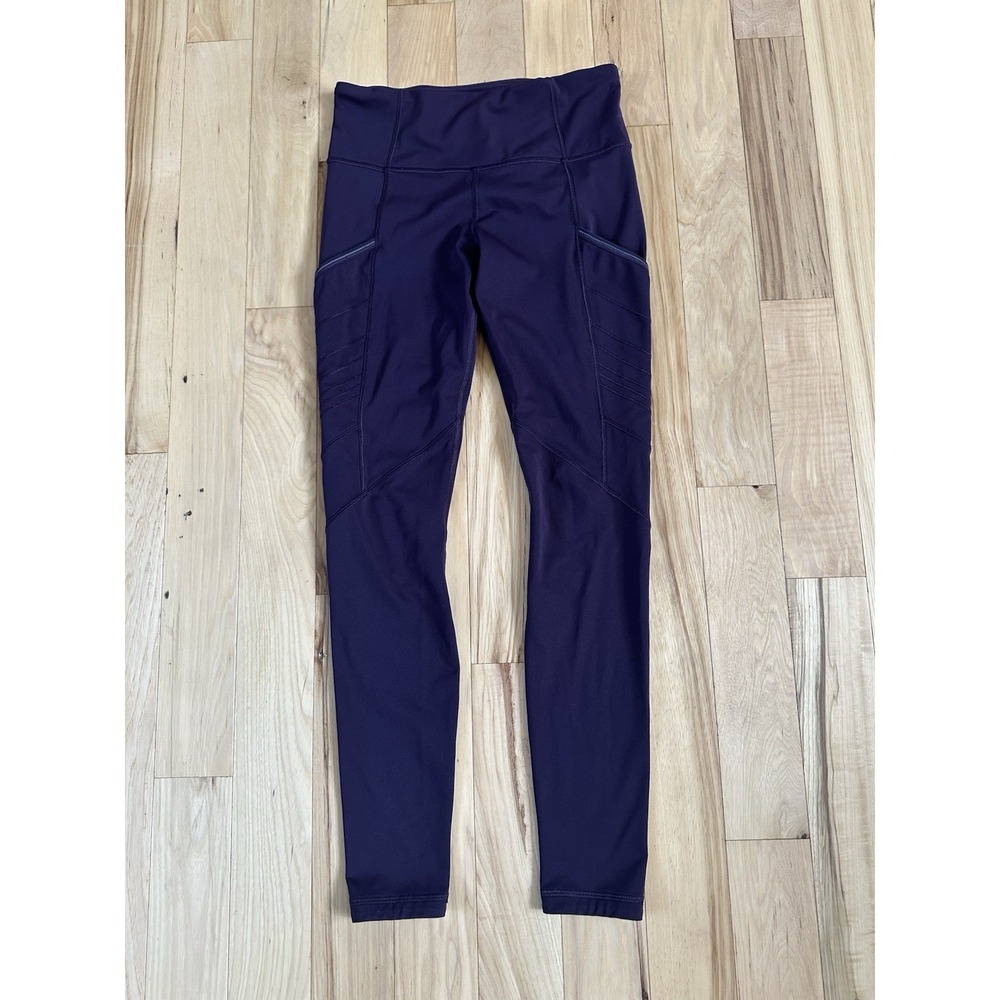 Lululemon Womens Purple Speed Up Tight Zip Pocket Compression Leggings Size 6